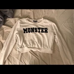 Graphic cropped sweater